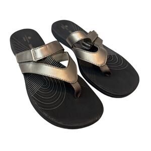 Clark’s Collection Women's Brinkley Marin Flip-Flop Sandals Pewter Size 11 M